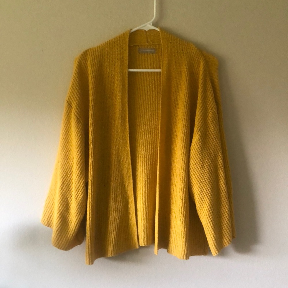 Gold Anthropologie Cardigan